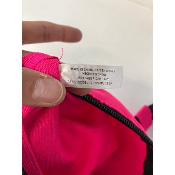 VICTORIA SECRET PINK, BLACK CANVAS FANNY PACK WITH LOGO - Picture 10 of 12